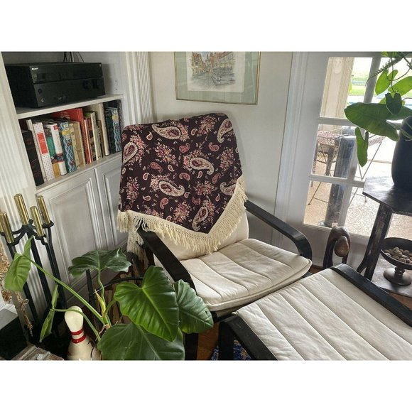 VTG Boho Oversized 38" X 26" Shawl Scarf Wrap - Picture 2 of 12